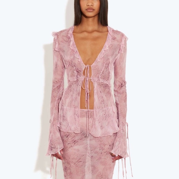 Rat & Boa Pink top - Picture 3 of 9